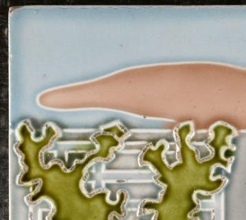 Jugendstil Tegel - Meißner Ofen,- und Porzellanfabrik - Art