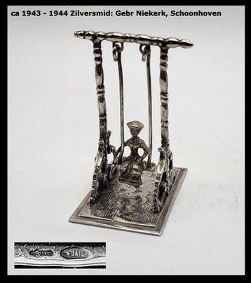6 prachtige Nederlands gekeurde zilveren miniaturen