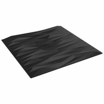 vidaXL Wandpanelen 12 st 50 x 50 cm Zwarte Steen XPS Schuim, Verzenden, Nieuw