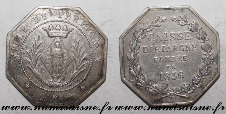 France Frankreich Komitat 66 Perpignan Spar en Vorsorgeba..., Postzegels en Munten, Penningen en Medailles, Verzenden