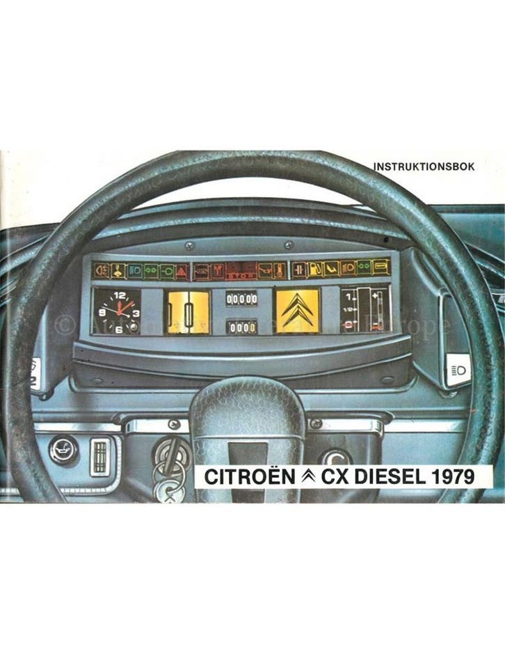 1979 CITROEN CX DIESEL INSTRUCTIEBOEKJE ZWEEDS, Autos : Divers, Modes d'emploi & Notices d'utilisation