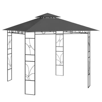 vidaXL Prieel 160 g/m² 3x3x2,7 m antracietkleurig, Verzenden