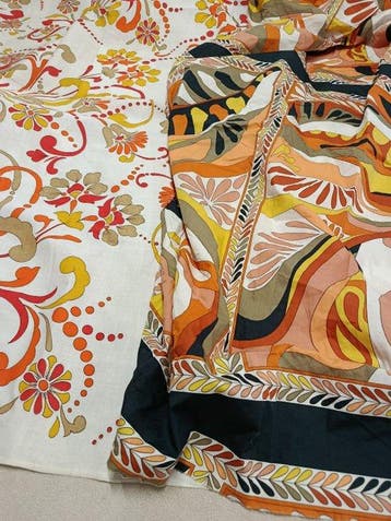 Magnifico cotone vintage Boras - Textile (2) - 475 cm - 130, Antiek en Kunst