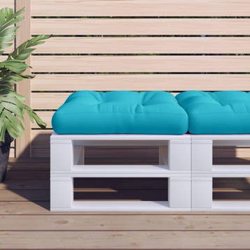 vidaXL Palletkussen 58x58x10 cm oxford stof turquoise, Huis en Inrichting, Verzenden, Nieuw