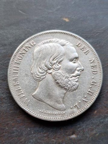 Nederland. Willem III. 2 1/2 Gulden 1861 type d
