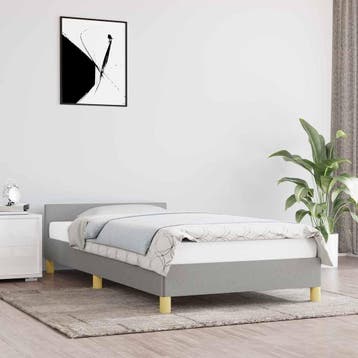 vidaXL Bedframe zonder matras 100x200 cm stof lichtgrijs, Verzenden, Nieuw