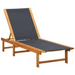 Ligbed Acaciahout 200x66cm | Retour Deal 35% Korting, Tuin en Terras, Verzenden, Nieuw
