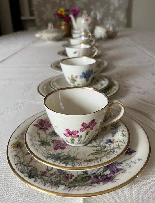 Krautheim - Koffieservies voor 6 (6) - Wiesengrund und, Antiek en Kunst, Antiek | Meubels | Tafels
