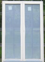 pvc terrasraam, raam, chassis 145 x 219 creme / grijze eik, 75 tot 150 cm, Kunststof, Deurkozijn, Nieuw