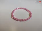 Roze armband glaskralen (Armbandjes glaskralen, Overig), Hobby en Vrije tijd, Kralen en Sieraden maken, Verzenden, Nieuw