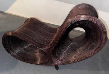 Fauteuil - Rattan - Sculpturale Pencil Reed Loungestoel