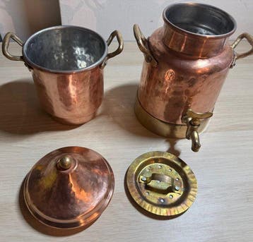 Koffiepot - Koper, Messing, Antiek en Kunst