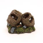 Houten vaten / tonnen medium OS-197 - aquarium decoratie, Dieren en Toebehoren, Ophalen of Verzenden, Nieuw