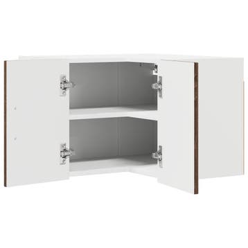 vidaXL Wandhoekkast LUCCA Bruin eiken 57 x 57 x 40 cm, Huis en Inrichting, Verzenden, Nieuw