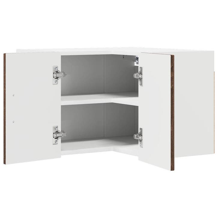 vidaXL Wandhoekkast LUCCA Bruin eiken 57 x 57 x 40 cm, Huis en Inrichting, Kasten | Overige, Nieuw, Verzenden