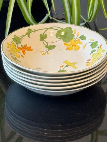 Villeroy & Boch - Plat (6) - Geranium - Porcelaine -, Antiquités & Art