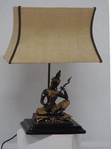 Asian Table Lamp Gilded Bronze Thailand - Tafellamp - ., Nieuw