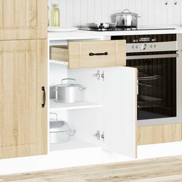 vidaXL Onderkast Lucca bewerkt hout sonoma eikenkleurig, Verzenden, Nieuw