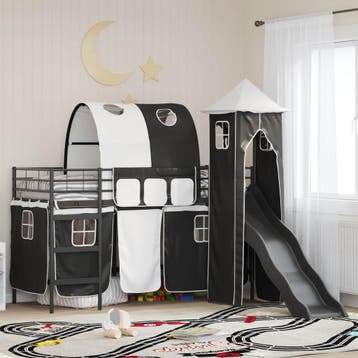 vidaXL Bunkbed voor kinderen Effen Zwart 90 x 190 cm Metaal, Verzenden, Nieuw