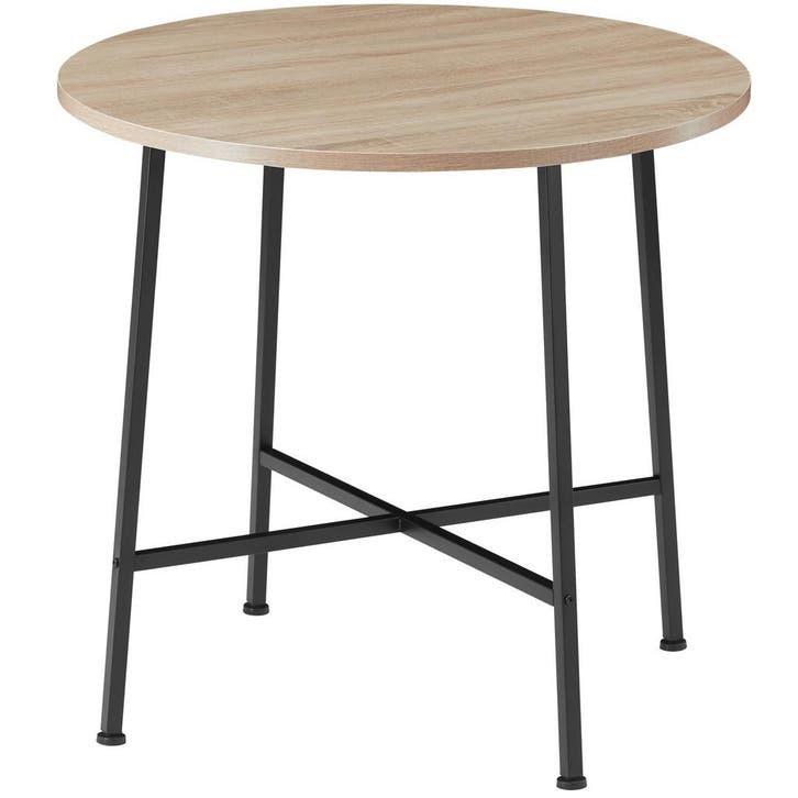 tectake Eettafel Ennis 80x76cm - Industrieel licht hout, eik, Maison & Meubles, Tables | Tables à manger, Envoi