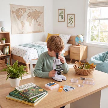 Microscope pour enfant Silvergear - 42 x 10 x 29 cm |, TV, Hi-fi & Vidéo, Verzenden, Neuf
