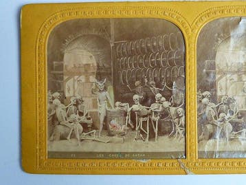 Diablerie tissue stereoview - Les Caves de Satan Stereoscoop
