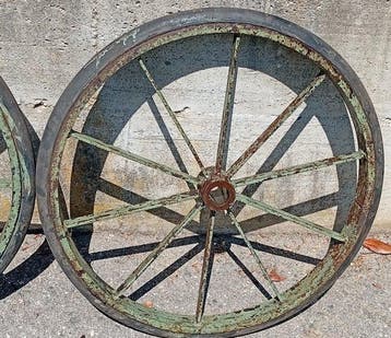 Équipement industriel - Roues pleines du chariot en fer