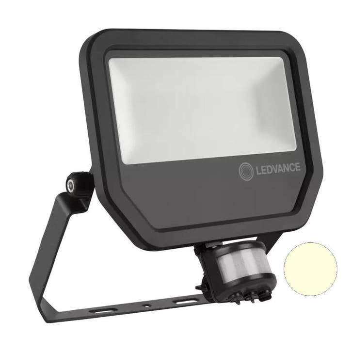 50W LED Bouwlamp 230V + Sensor 3000K, Doe-het-zelf en Bouw, Bouwverlichting, Nieuw, Ophalen of Verzenden