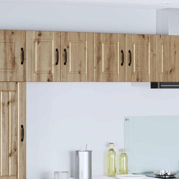vidaXL Wandkast PORTO 2 st Artisan Eiken Bewerkt hout, Verzenden, Nieuw
