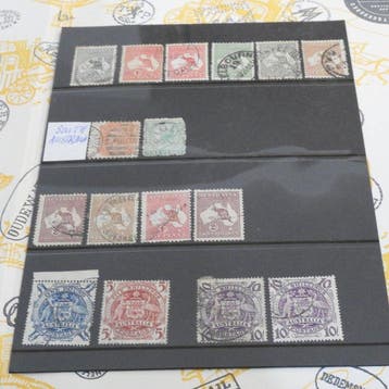 Monde - Le monde des timbres en 10 classeurs/albums, Gestempeld