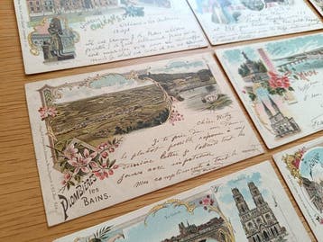 Frankrijk - Lithografieën Groeten uit - Steden en dorpen van