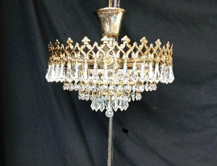 Kroonluchter - Kristal, Brons - Luster prismas/piramides, Antiek en Kunst, Curiosa en Brocante