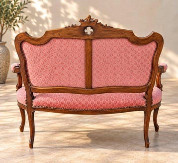 Sofa - Walnoot - Louis XV-bankette