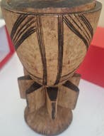 Vintage Kamba Hand-Carved Ceremonial Lidded Chalice - Akamba