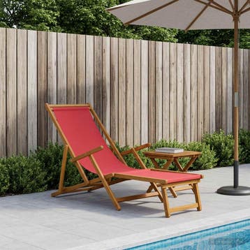vidaXL Opvouwbare zonnebed 3 Positie Massief Eucalyptus Hout, Verzenden, Nieuw
