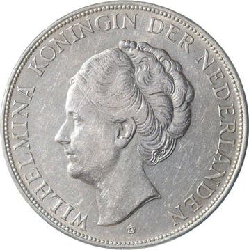 Nederland. Wilhelmina. 2 1/2 Gulden 1939 (Zonder