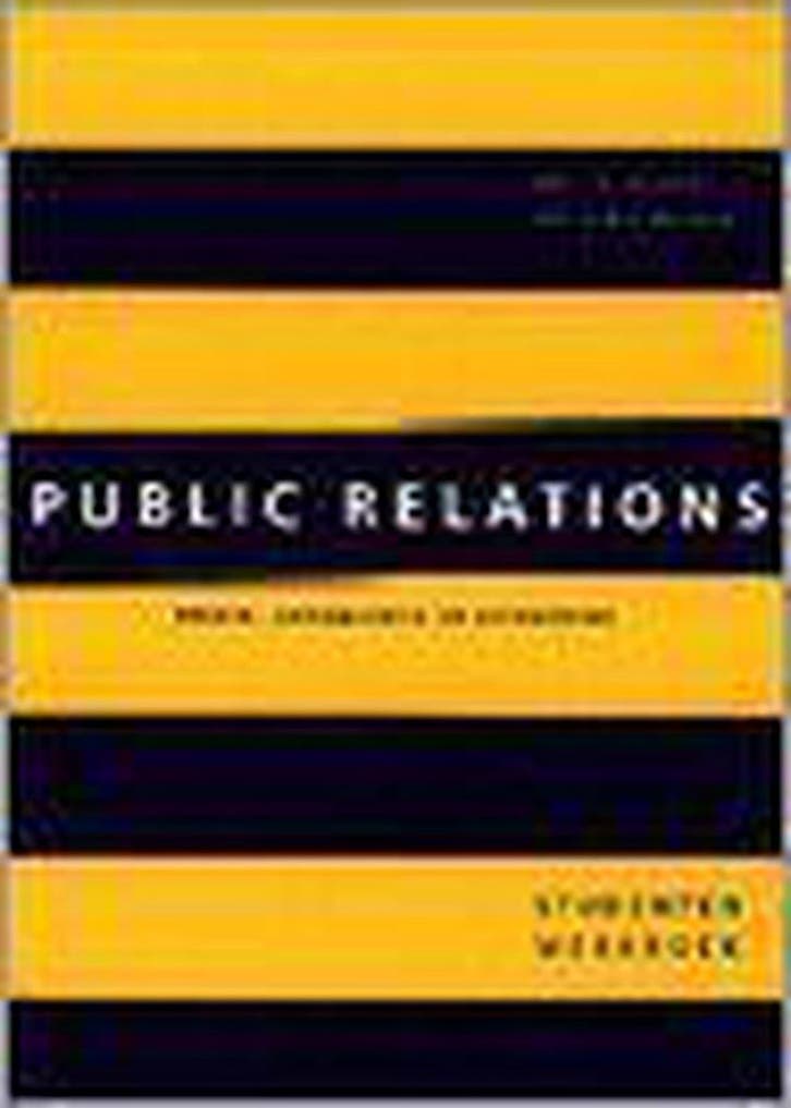 PUBLIC RELATIONS STUDENTEN WERKBOEKBIJ P R GROENENDIJK, Boeken, Economie, Management en Marketing, Gelezen, Verzenden
