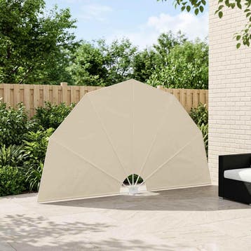 vidaXL Terrasscherm inklapbaar 160 cm crème, Tuin en Terras, Verzenden, Nieuw