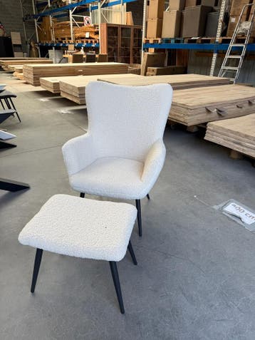 Marion fauteuil, teddy  (nieuw, outlet), Huis en Inrichting, Nieuw, Stof