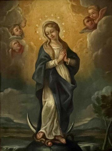 Francesco Solimena (1657-1747), Kring van - Immacolata, Antiek en Kunst