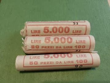 Italië, Republiek Lotto rotolini 100 lire mignon 100 lire