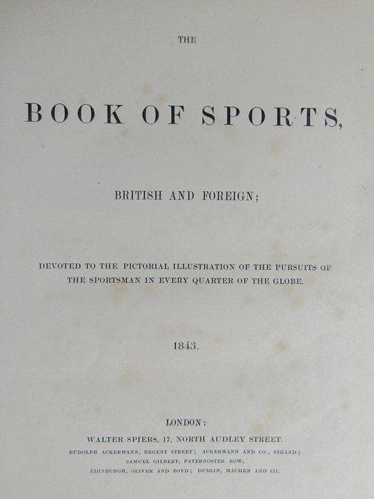 Nimrod, Thomas Hood et.al - The Book of Sports: British and, Antiek en Kunst, Antiek | Boeken en Manuscripten