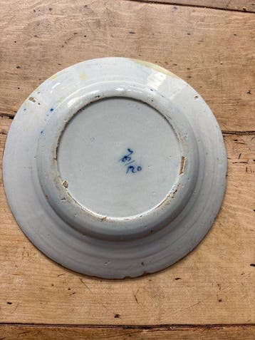 Assiette - Faïence - Bleu de Delft du XVIIIe siècle, Antiquités & Art