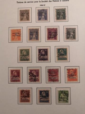 Zwitserland 1922/1948 - Ambten, verzameling SDN, BIT, OMS, Postzegels en Munten, Postzegels | Europa | België, Gestempeld