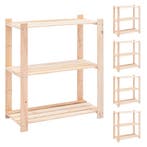 vidaXL Opbergrekken 3-laags 5 st 150 kg 80x38x90 cm massief, Verzenden, Nieuw