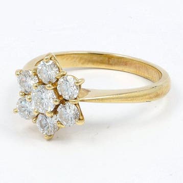 Bague - 18 carats Or jaune Diamant (Naturelle), Nieuw