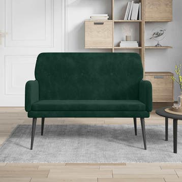 vidaXL Bankje 108x79x79 cm fluweel donkergroen, Verzenden, Nieuw