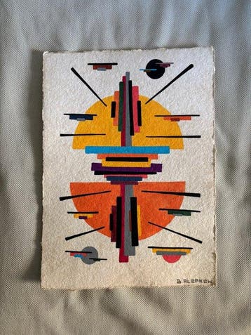 Boris Alepkow (XX) - Komposition - Bauhaus / Avantgarde, Antiek en Kunst, Kunst | Schilderijen | Modern
