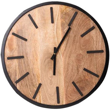 Wandklok | Hout | 500x40x500(h)mm E.R.S., Verzenden, Nieuw in verpakking
