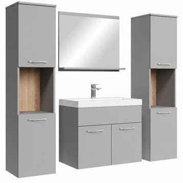 Badkamermeubel Set Montreal XL 60 x 35 cm - Mat Grijs, Verzenden, Nieuw